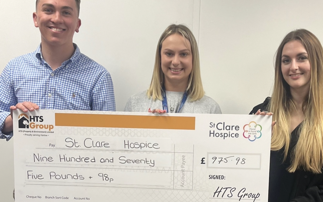 HTS receive Certificate of Appreciation from St Clare Hospice